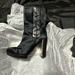 Calvin Klein Collection Calk hair boots